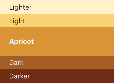 Apricot hue spectrum