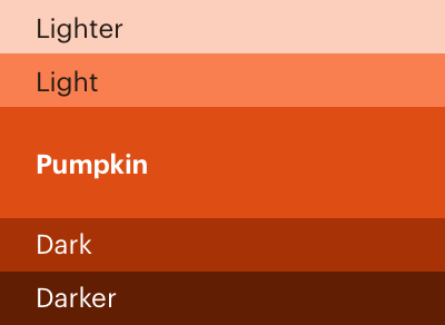 Pumpkin hue spectrum